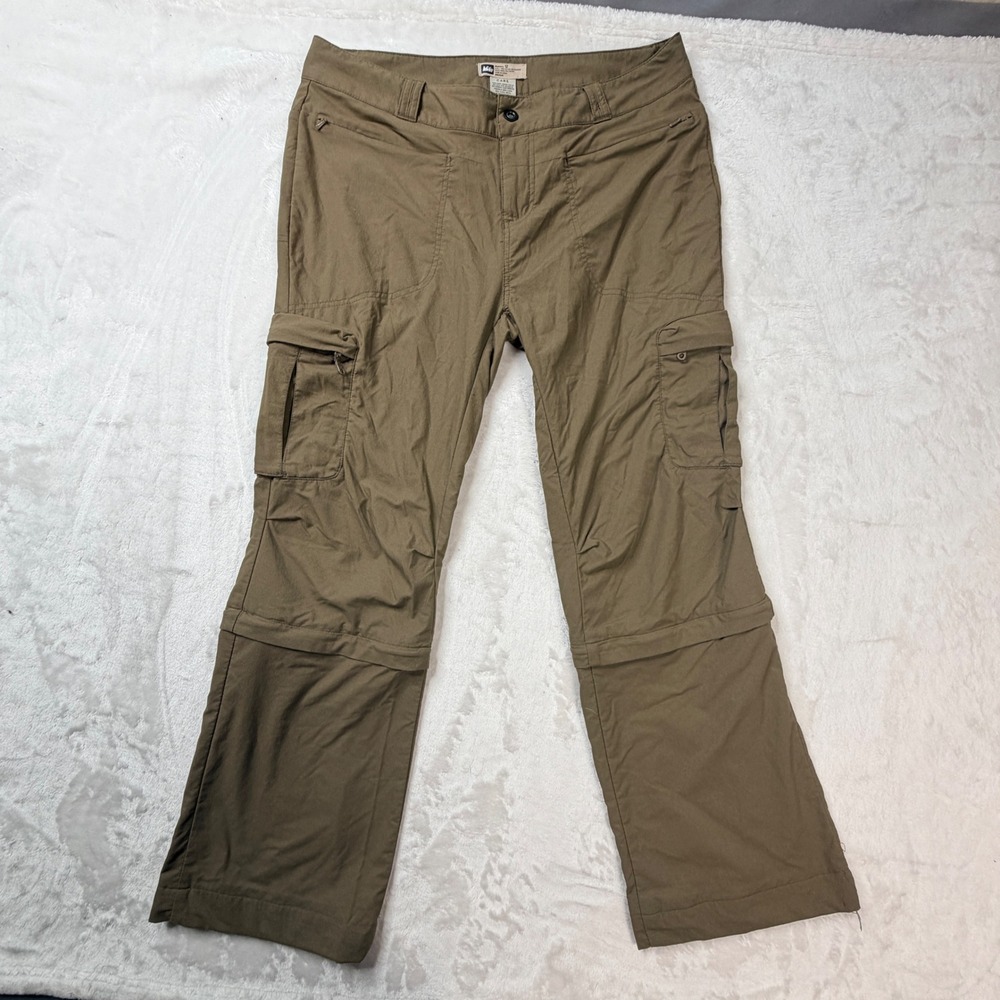 REI Northway Convertible Hiking Pants Brown Outdoor Utility Gorpcore Womens 12